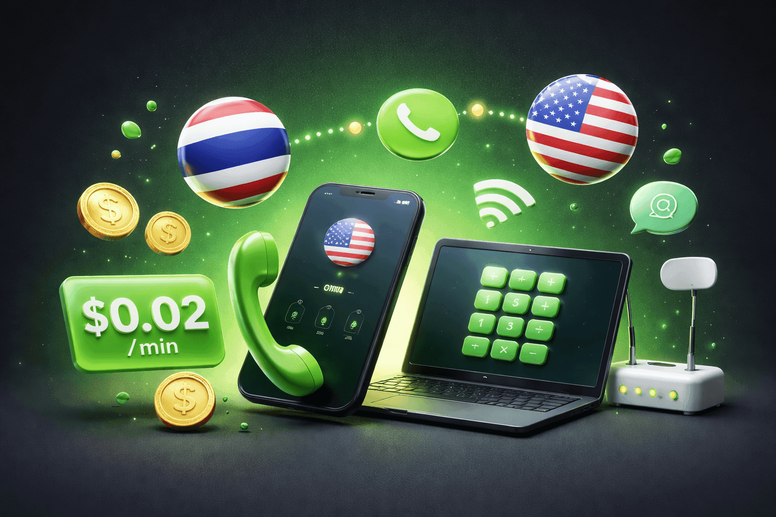 How to Call the USA from Thailand for $0.02/min